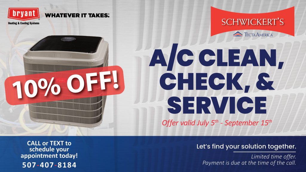 10% off AC Clean, Check, and Service