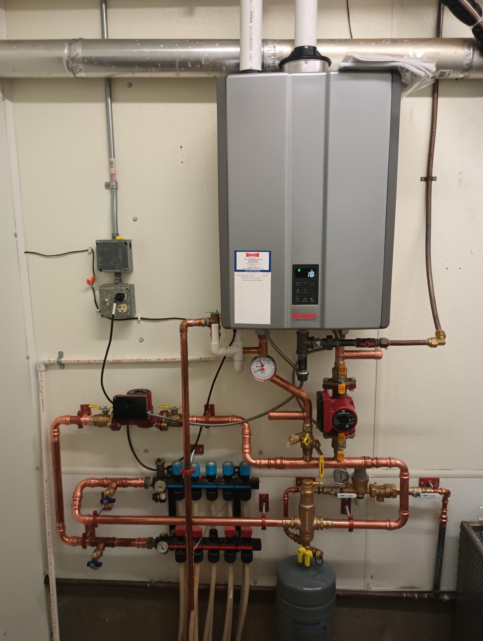 high efficiency boiler installation