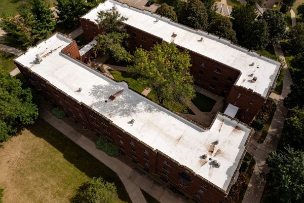 aerial view of Gustavus Uhler Hall