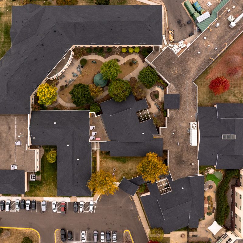 full aerial of Benedictine Living - St. Gertrudes