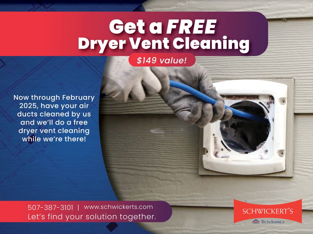 Free Dryer Vent Cleaning promotion